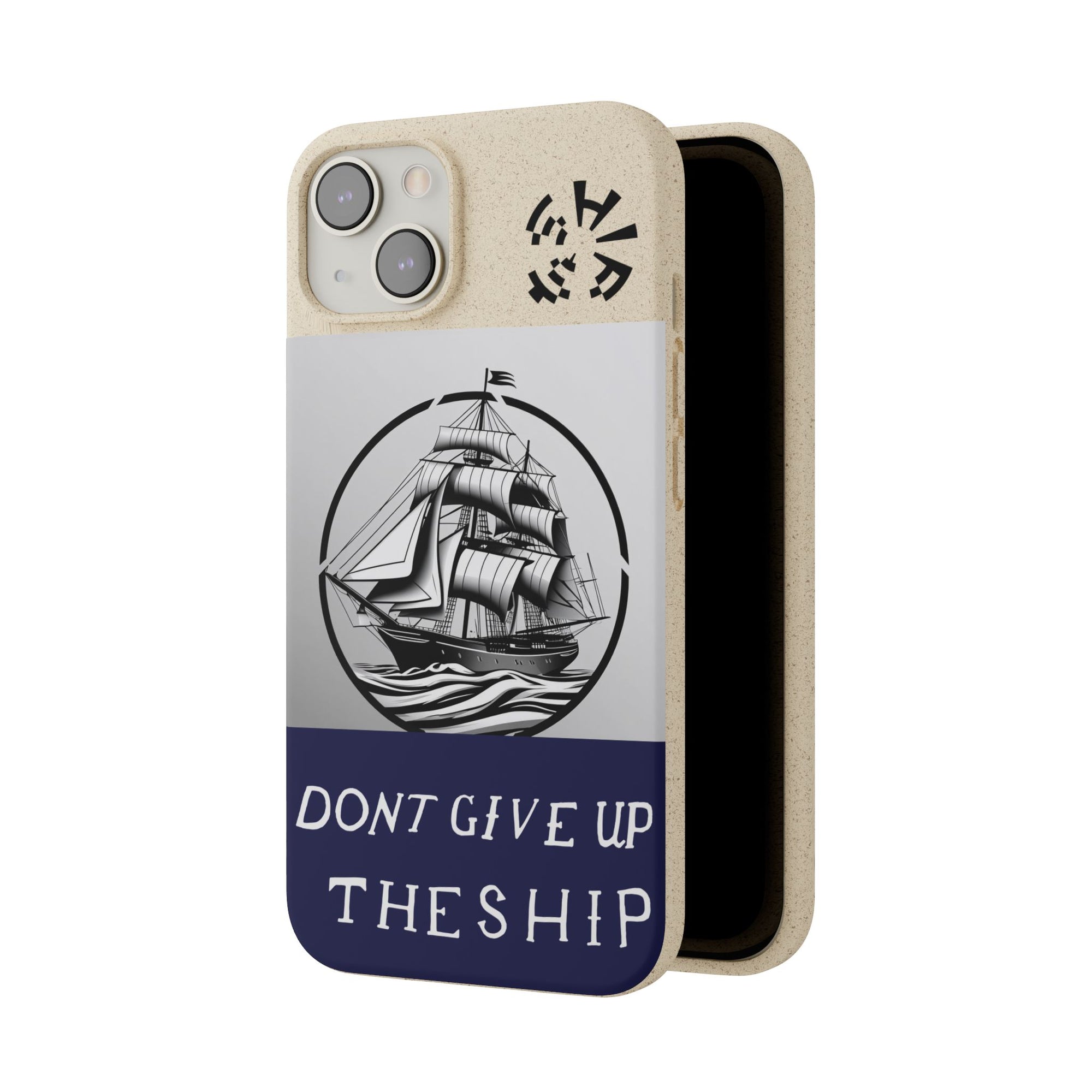 Biodegradable $SHIP Phone Case with Nautical Design - Eco-Friendly Gift for Sailors, Motivational Decor, Unique Present for Sea Lovers