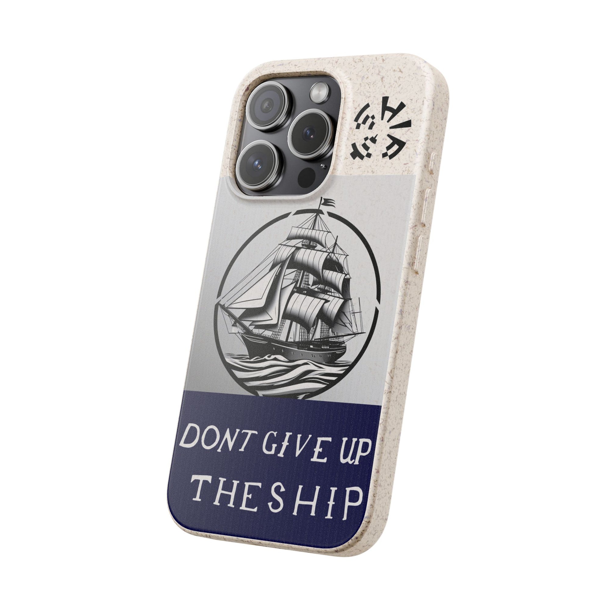Biodegradable $SHIP Phone Case with Nautical Design - Eco-Friendly Gift for Sailors, Motivational Decor, Unique Present for Sea Lovers