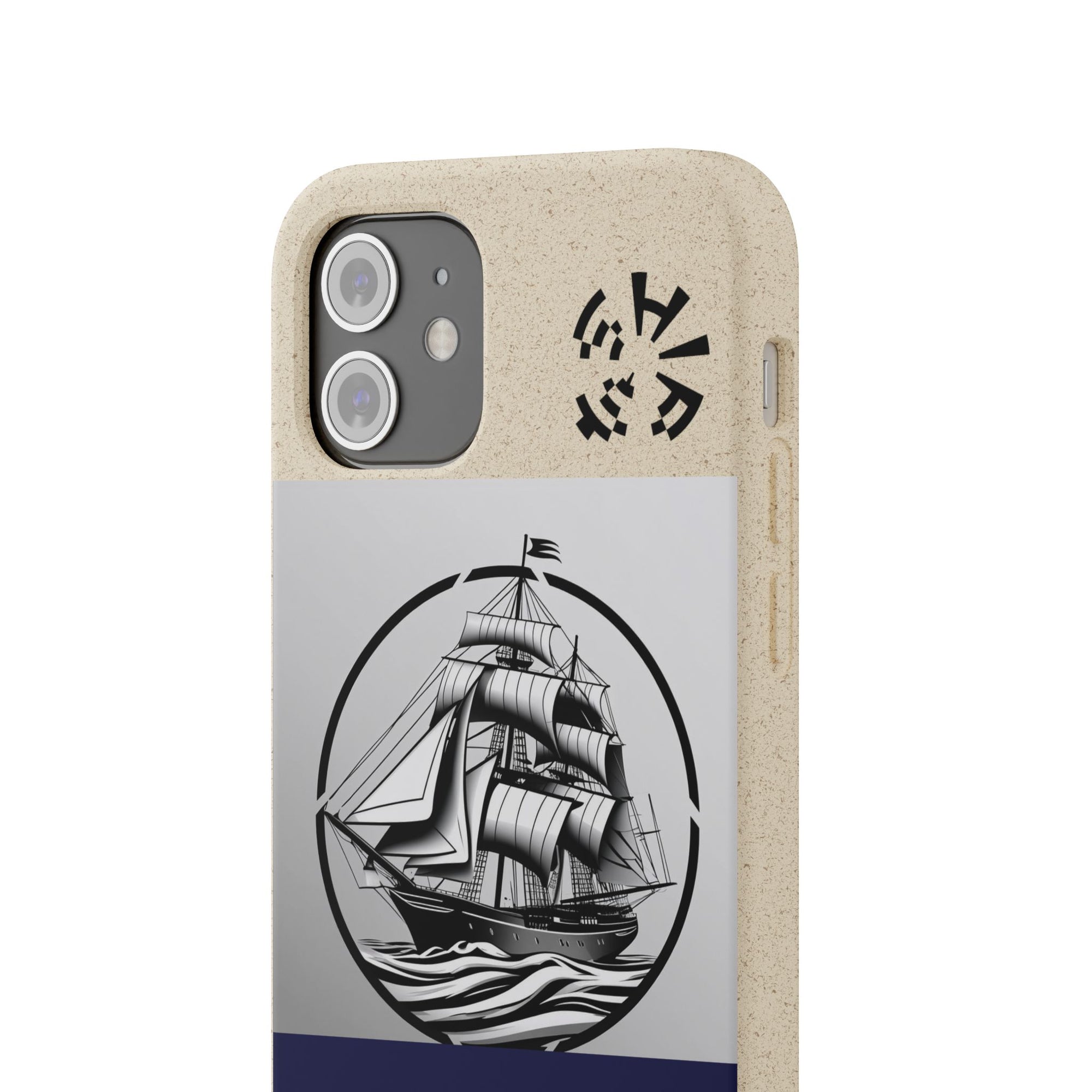 Biodegradable $SHIP Phone Case with Nautical Design - Eco-Friendly Gift for Sailors, Motivational Decor, Unique Present for Sea Lovers