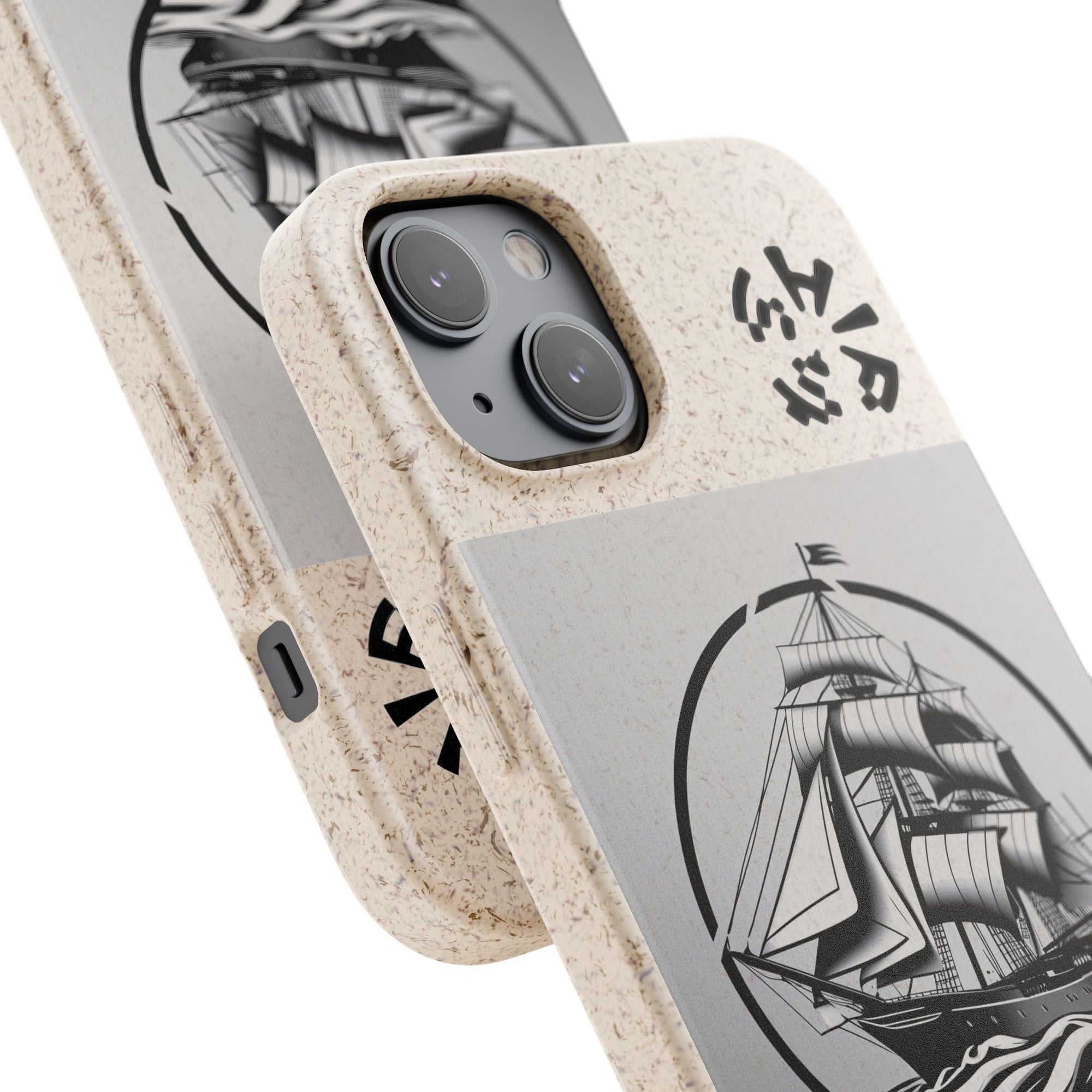 Biodegradable $SHIP Phone Case with Nautical Design - Eco-Friendly Gift for Sailors, Motivational Decor, Unique Present for Sea Lovers