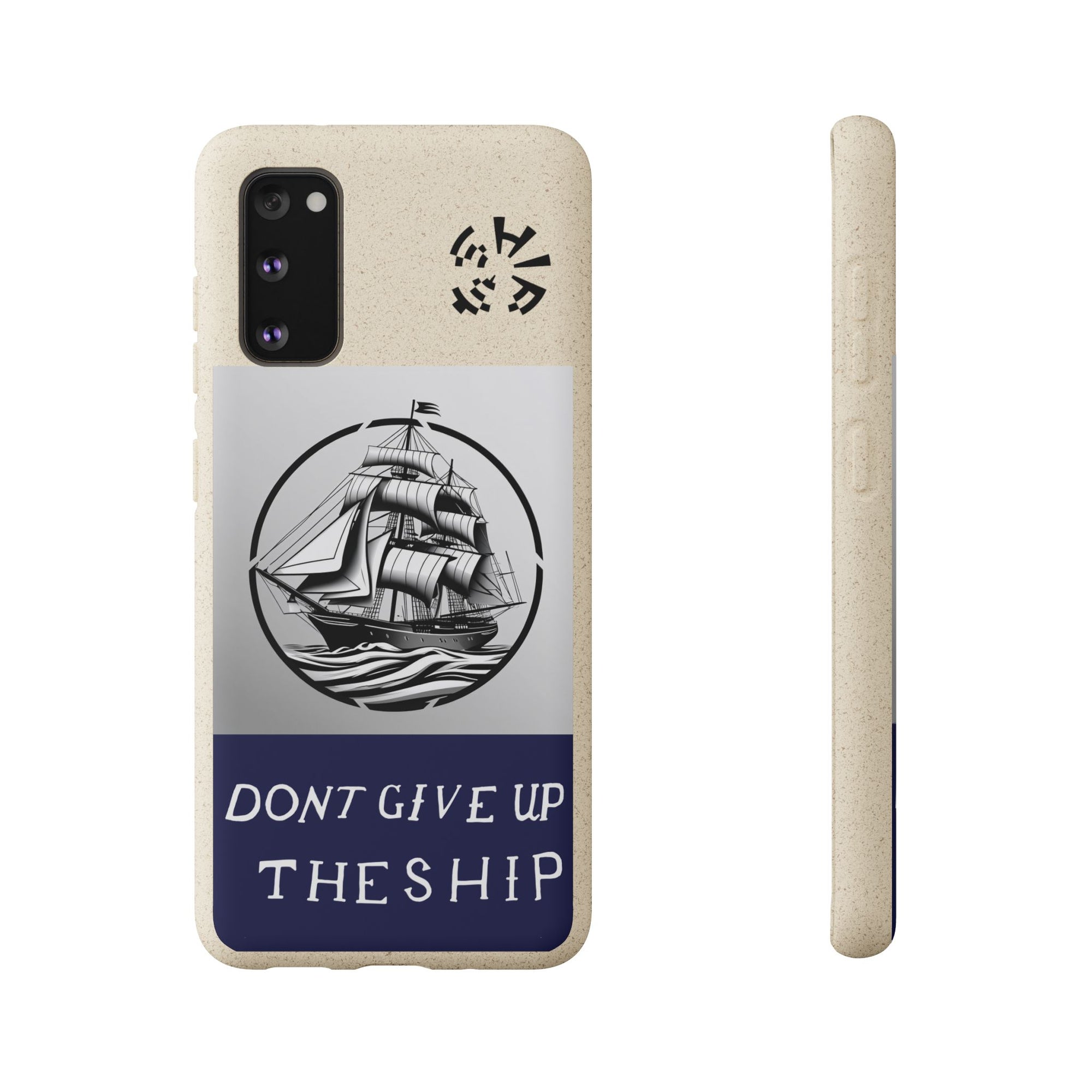 Biodegradable $SHIP Phone Case with Nautical Design - Eco-Friendly Gift for Sailors, Motivational Decor, Unique Present for Sea Lovers