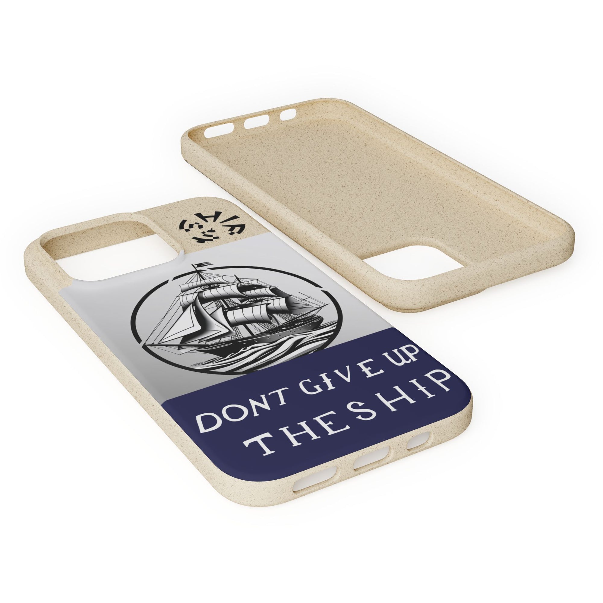 Biodegradable $SHIP Phone Case with Nautical Design - Eco-Friendly Gift for Sailors, Motivational Decor, Unique Present for Sea Lovers