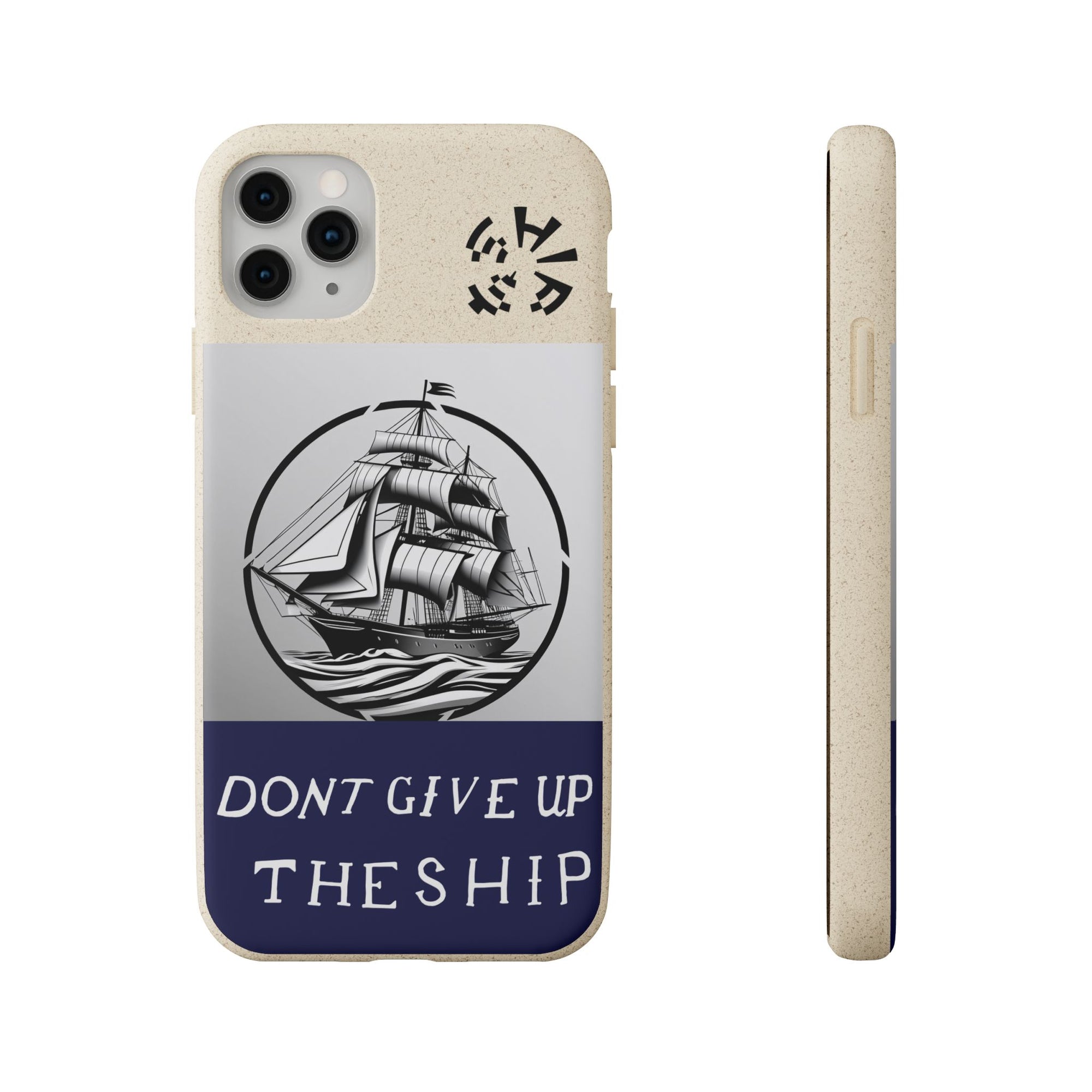 Biodegradable $SHIP Phone Case with Nautical Design - Eco-Friendly Gift for Sailors, Motivational Decor, Unique Present for Sea Lovers