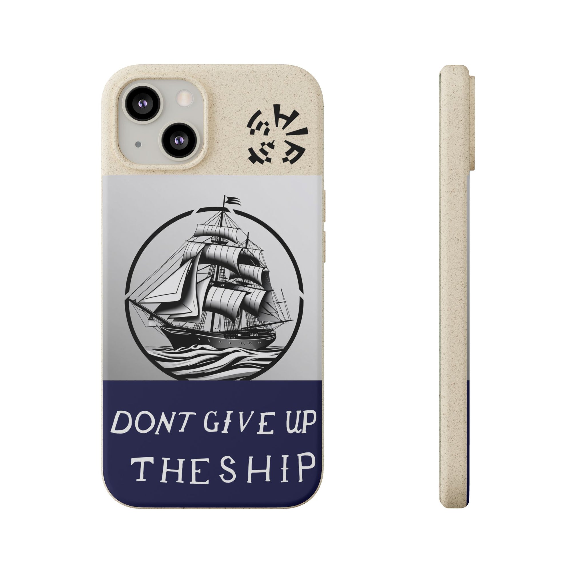 Biodegradable $SHIP Phone Case with Nautical Design - Eco-Friendly Gift for Sailors, Motivational Decor, Unique Present for Sea Lovers