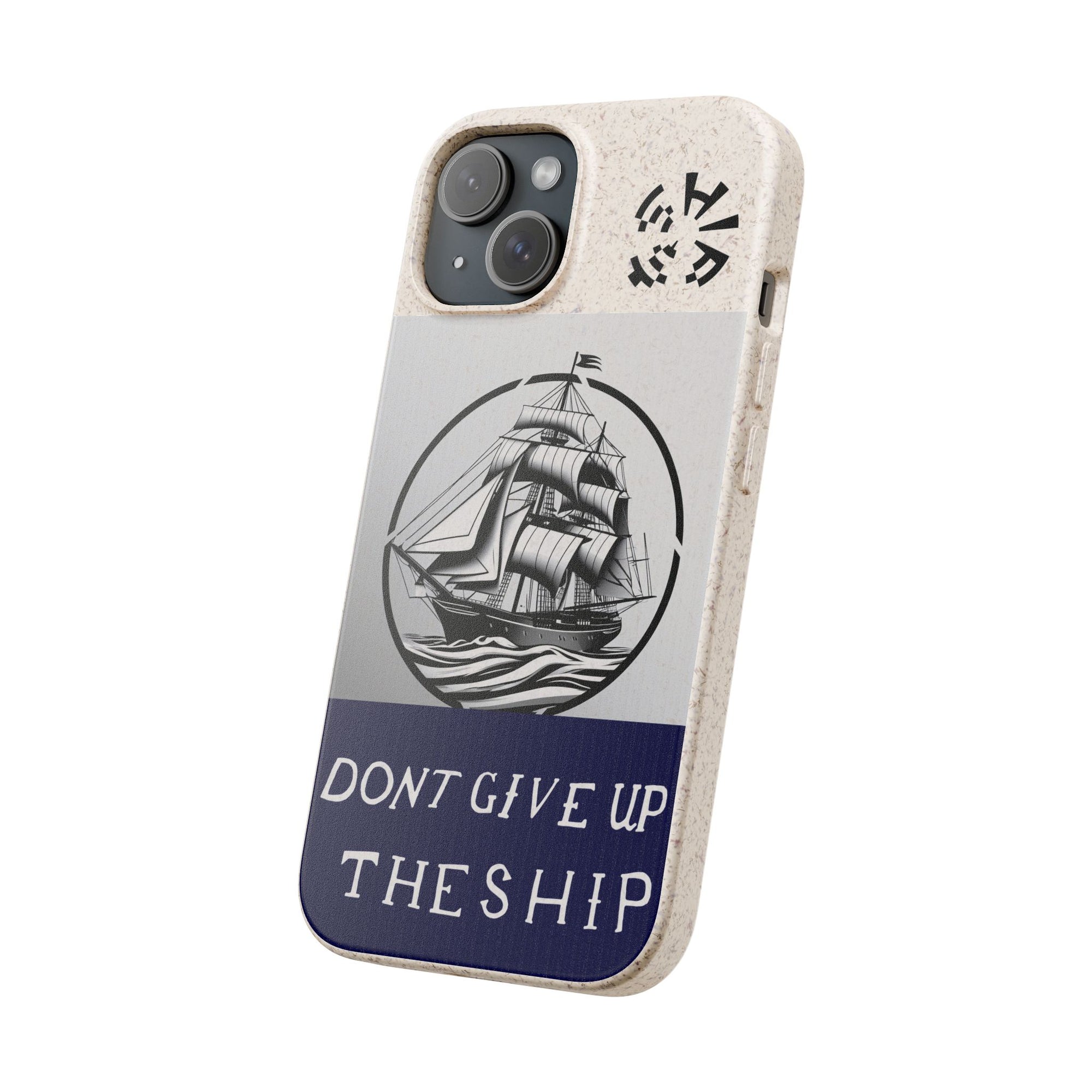 Biodegradable $SHIP Phone Case with Nautical Design - Eco-Friendly Gift for Sailors, Motivational Decor, Unique Present for Sea Lovers