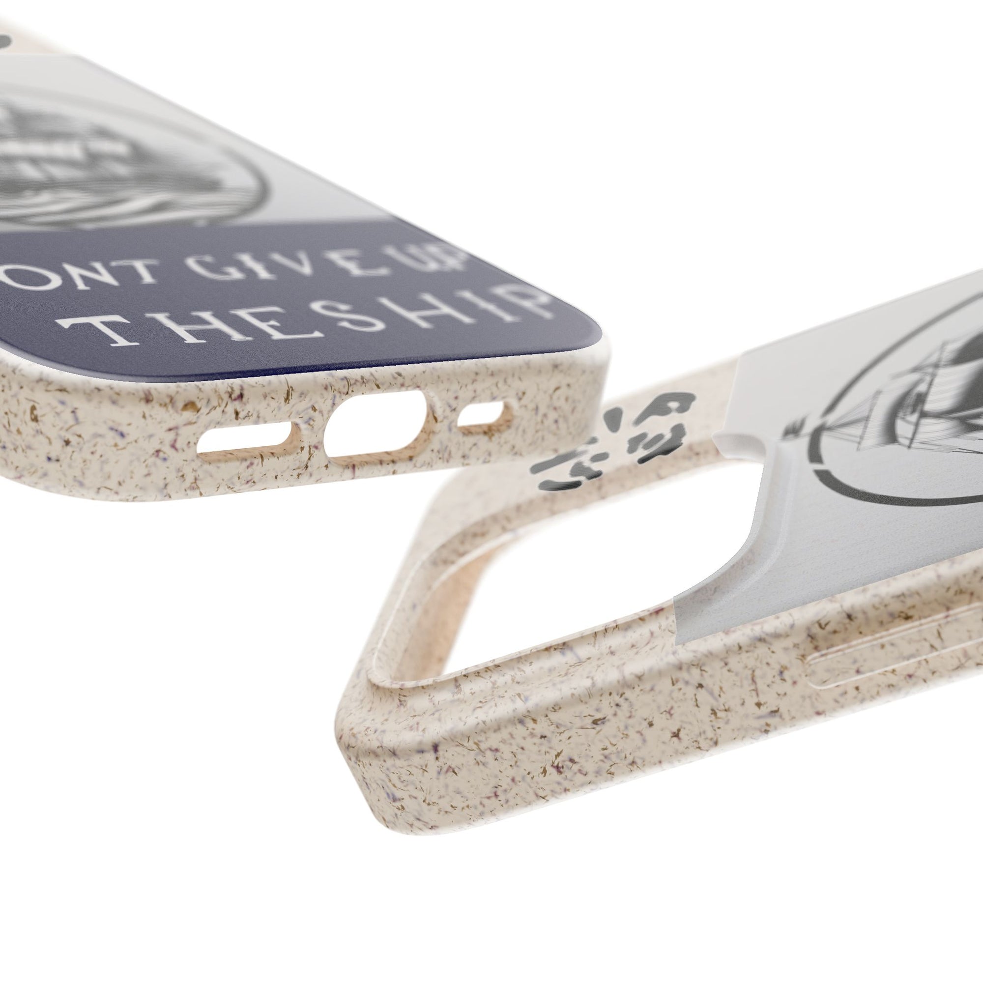 Biodegradable $SHIP Phone Case with Nautical Design - Eco-Friendly Gift for Sailors, Motivational Decor, Unique Present for Sea Lovers
