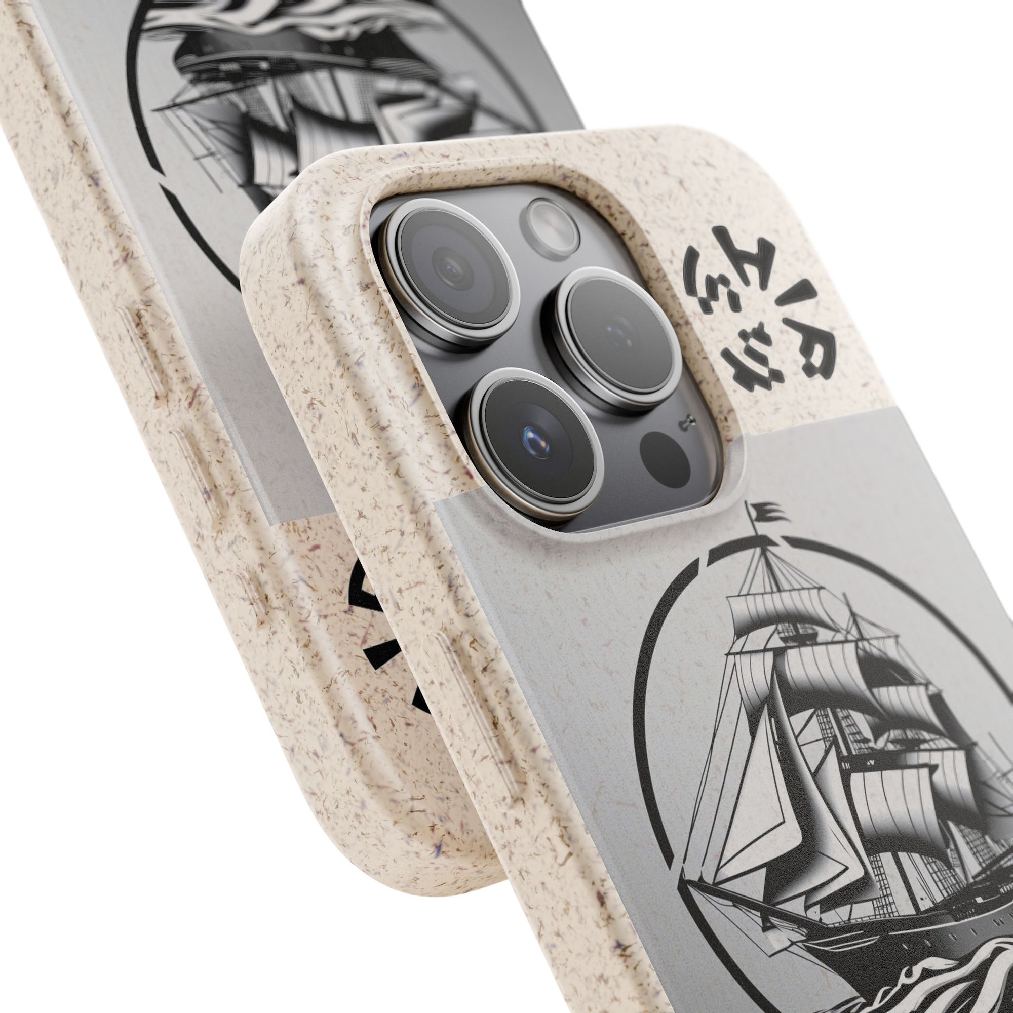 Biodegradable $SHIP Phone Case with Nautical Design - Eco-Friendly Gift for Sailors, Motivational Decor, Unique Present for Sea Lovers