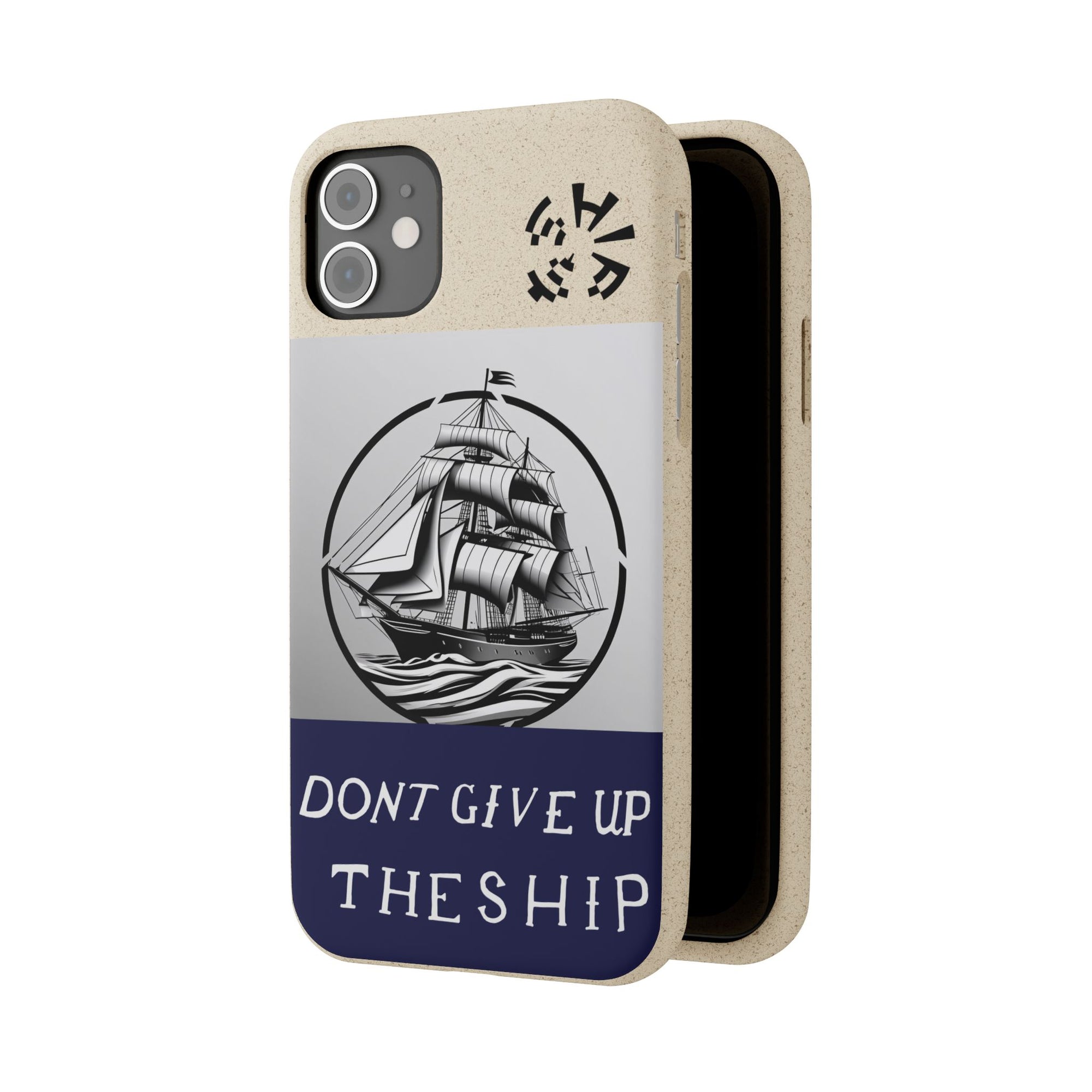 Biodegradable $SHIP Phone Case with Nautical Design - Eco-Friendly Gift for Sailors, Motivational Decor, Unique Present for Sea Lovers