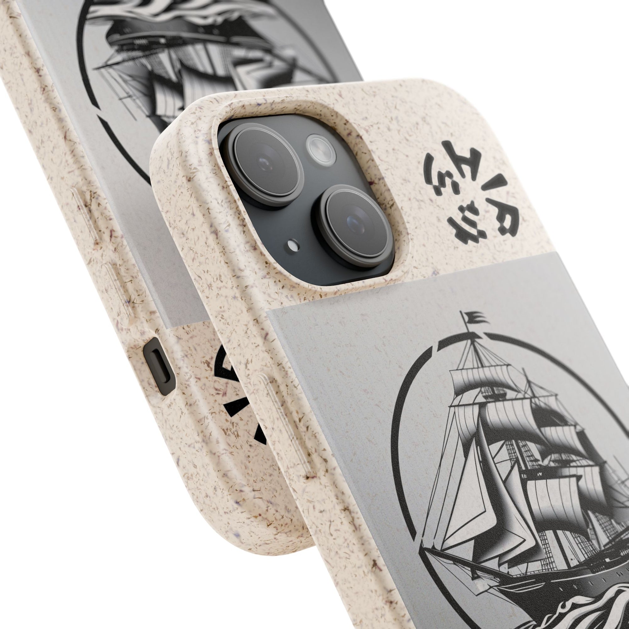 Biodegradable $SHIP Phone Case with Nautical Design - Eco-Friendly Gift for Sailors, Motivational Decor, Unique Present for Sea Lovers