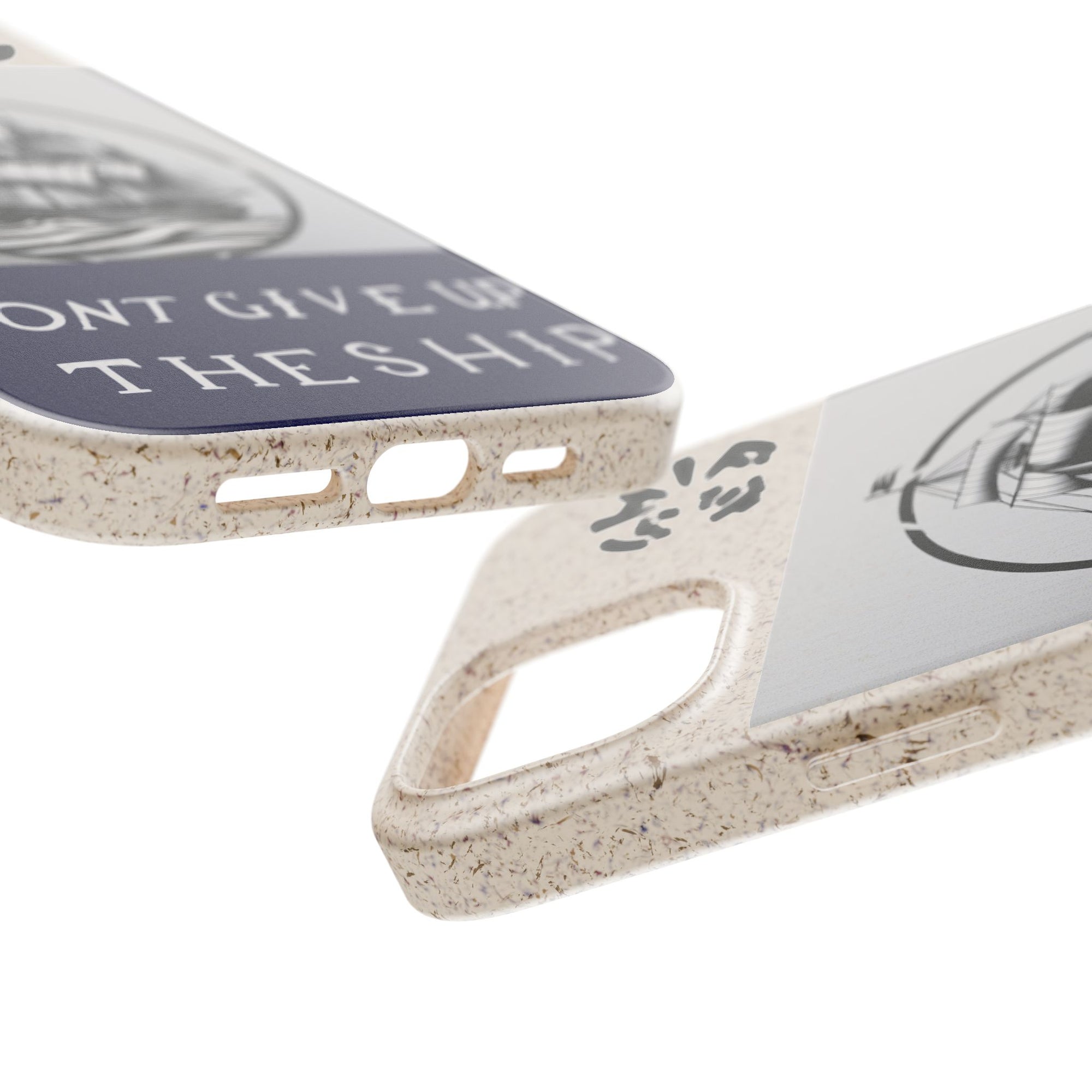Biodegradable $SHIP Phone Case with Nautical Design - Eco-Friendly Gift for Sailors, Motivational Decor, Unique Present for Sea Lovers