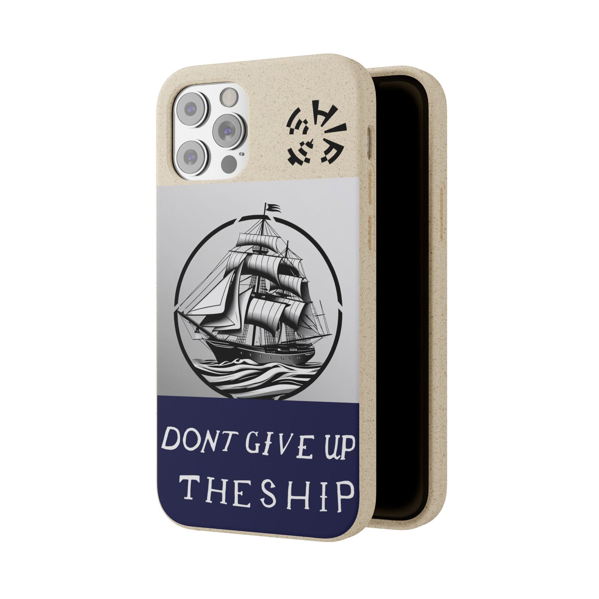 Biodegradable $SHIP Phone Case with Nautical Design - Eco-Friendly Gift for Sailors, Motivational Decor, Unique Present for Sea Lovers