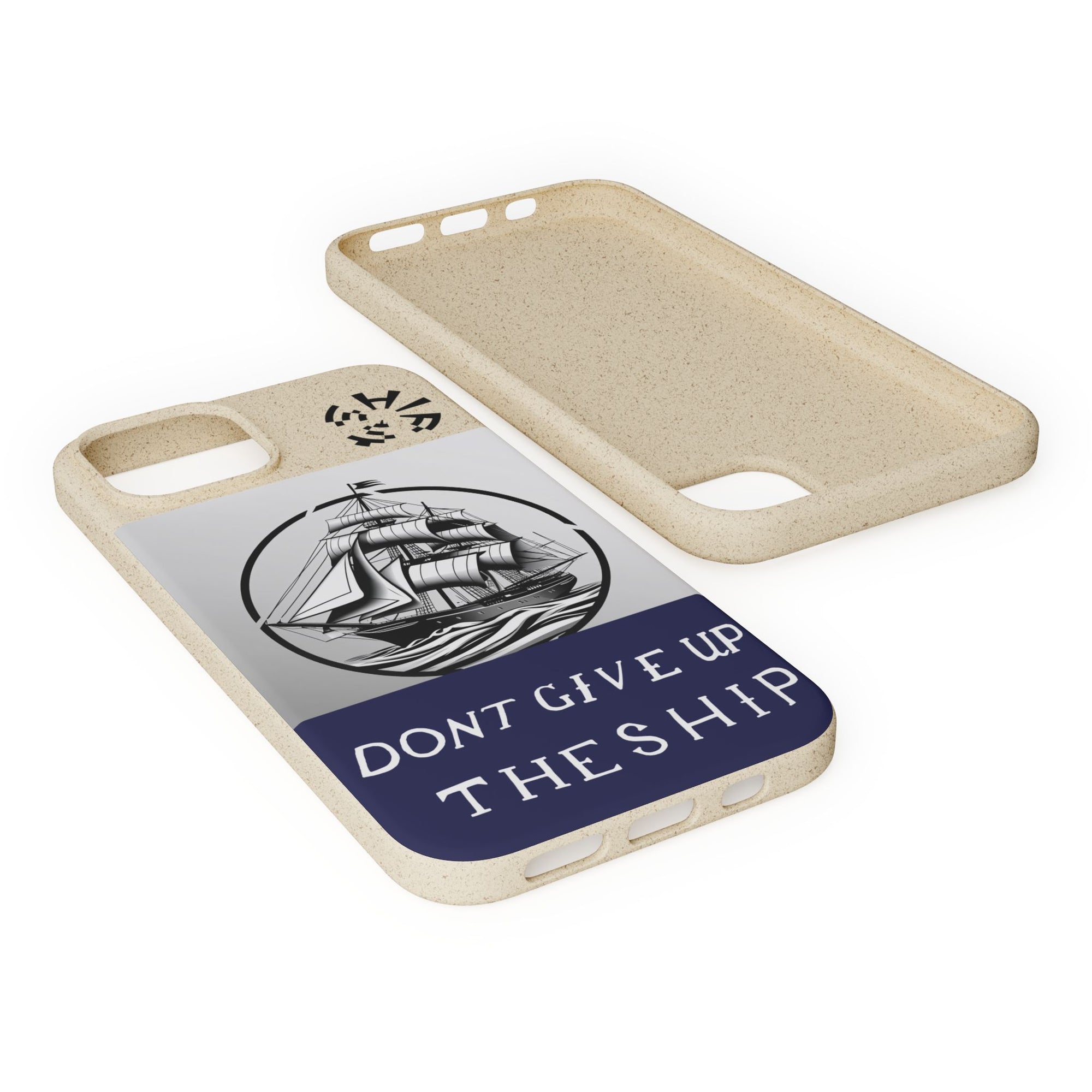 Biodegradable $SHIP Phone Case with Nautical Design - Eco-Friendly Gift for Sailors, Motivational Decor, Unique Present for Sea Lovers