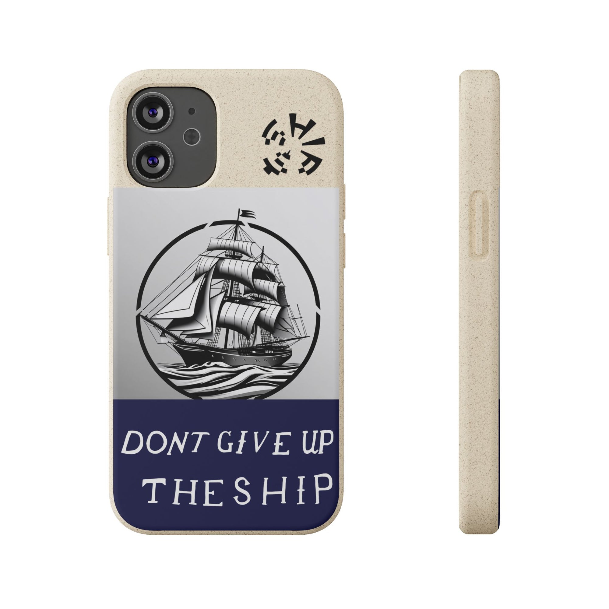 Biodegradable $SHIP Phone Case with Nautical Design - Eco-Friendly Gift for Sailors, Motivational Decor, Unique Present for Sea Lovers