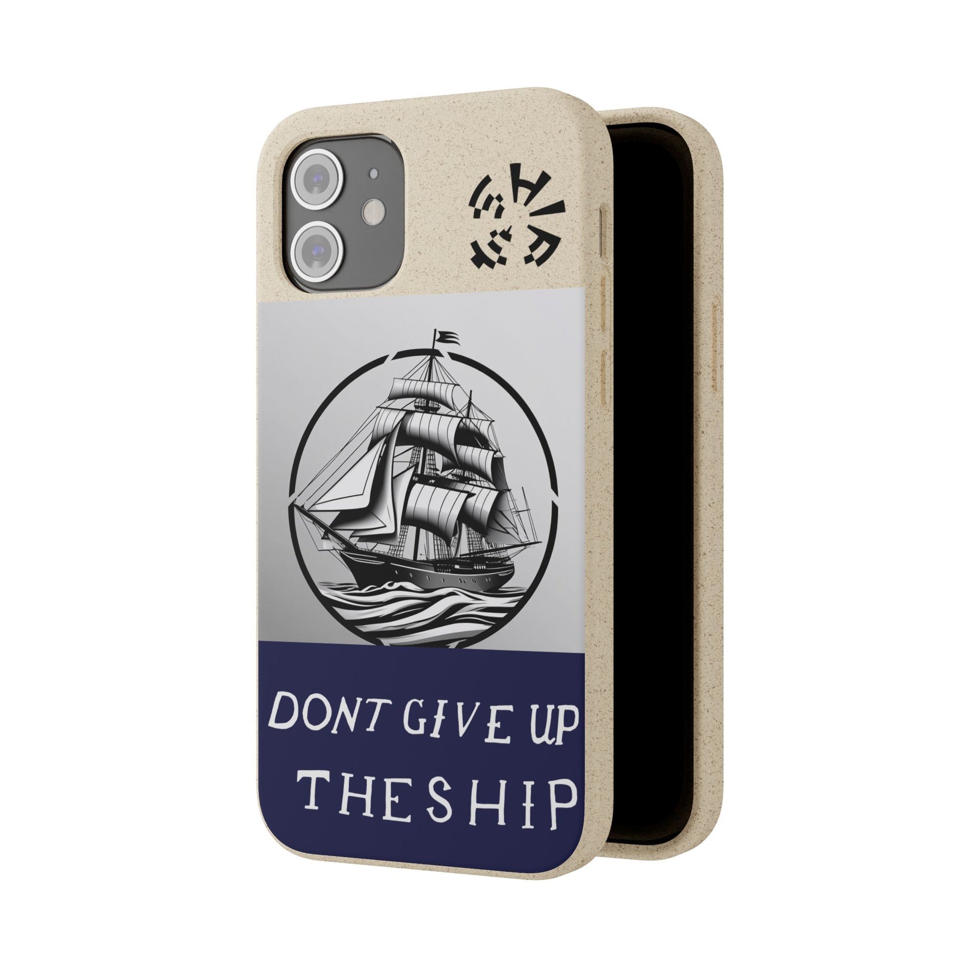 Biodegradable $SHIP Phone Case with Nautical Design - Eco-Friendly Gift for Sailors, Motivational Decor, Unique Present for Sea Lovers