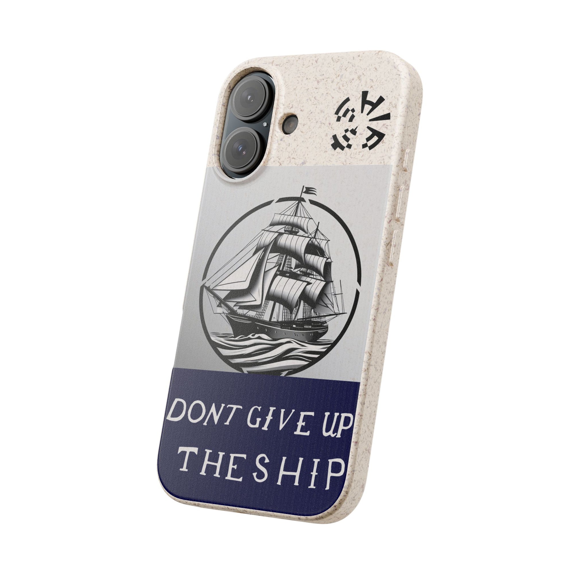 Biodegradable $SHIP Phone Case with Nautical Design - Eco-Friendly Gift for Sailors, Motivational Decor, Unique Present for Sea Lovers