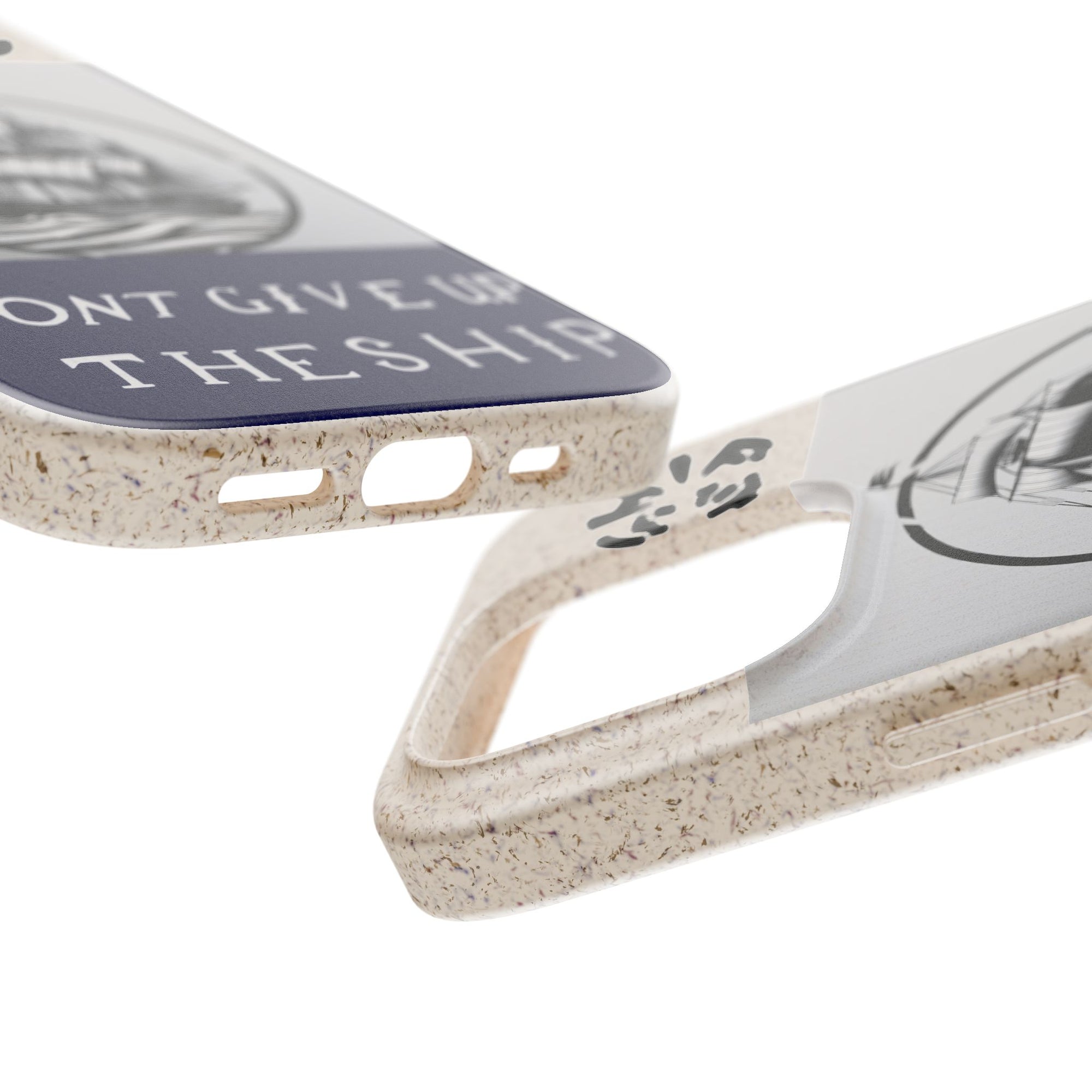 Biodegradable $SHIP Phone Case with Nautical Design - Eco-Friendly Gift for Sailors, Motivational Decor, Unique Present for Sea Lovers