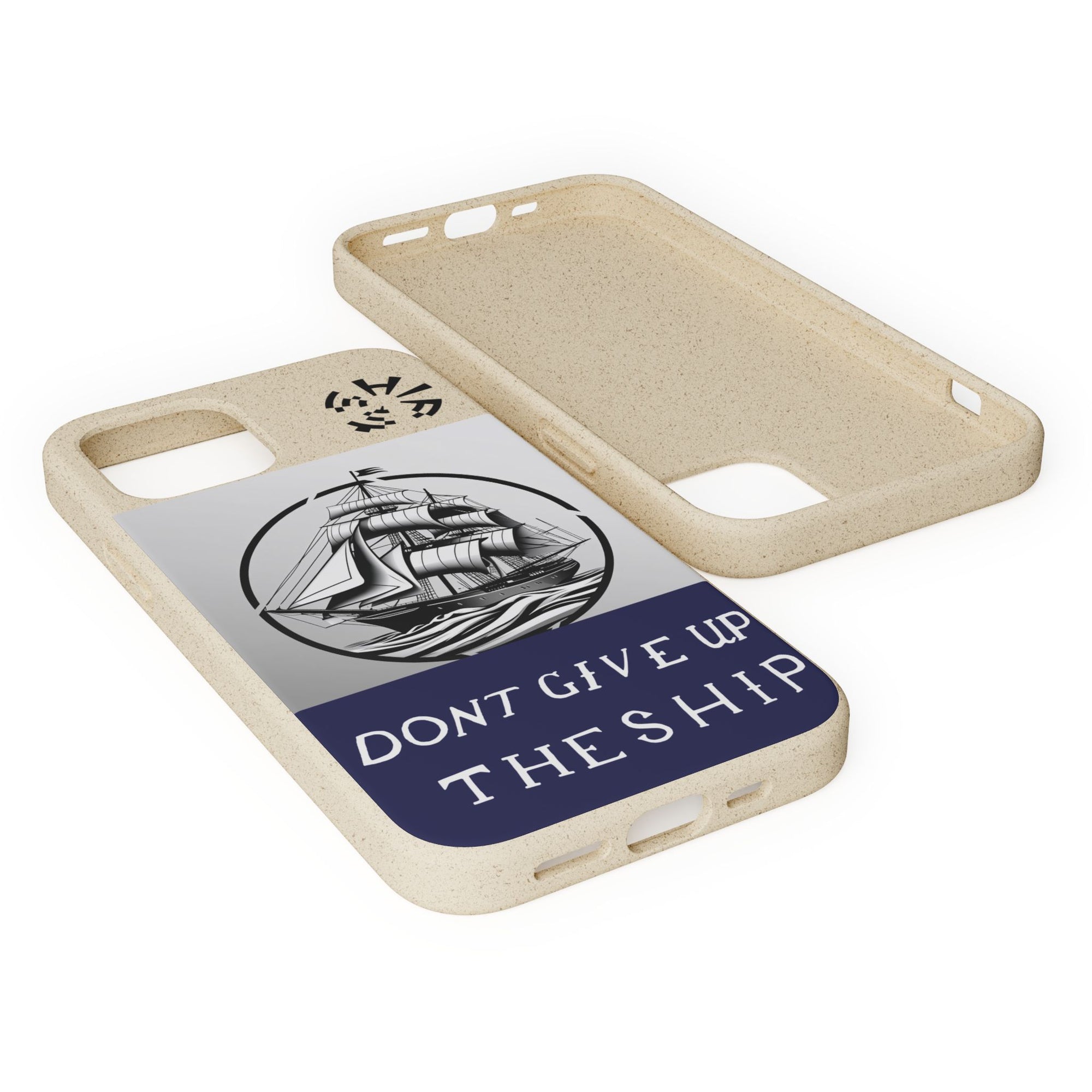 Biodegradable $SHIP Phone Case with Nautical Design - Eco-Friendly Gift for Sailors, Motivational Decor, Unique Present for Sea Lovers