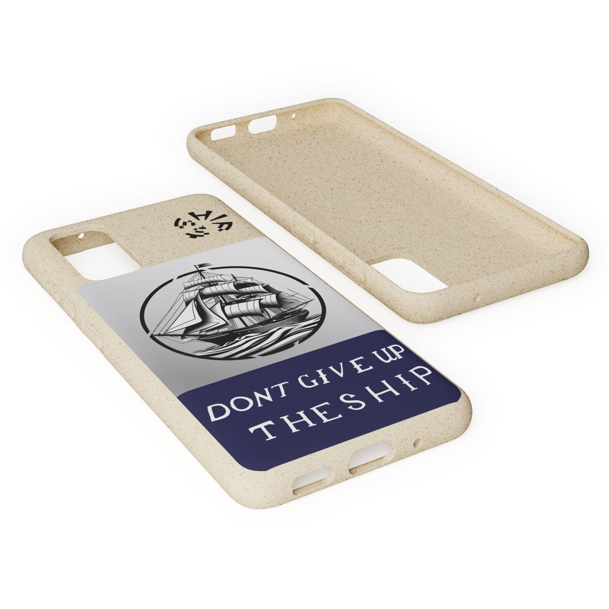 Biodegradable $SHIP Phone Case with Nautical Design - Eco-Friendly Gift for Sailors, Motivational Decor, Unique Present for Sea Lovers