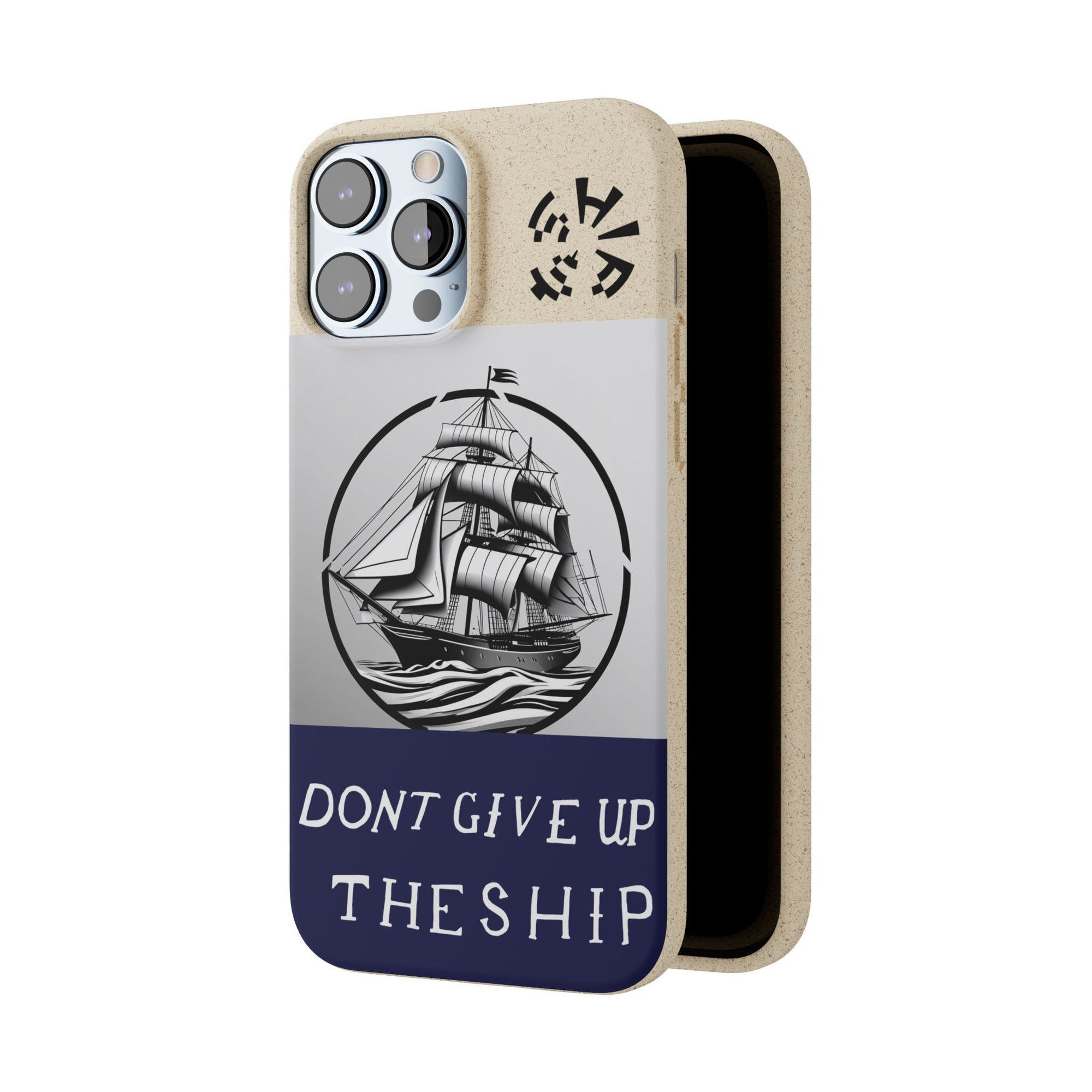 Biodegradable $SHIP Phone Case with Nautical Design - Eco-Friendly Gift for Sailors, Motivational Decor, Unique Present for Sea Lovers