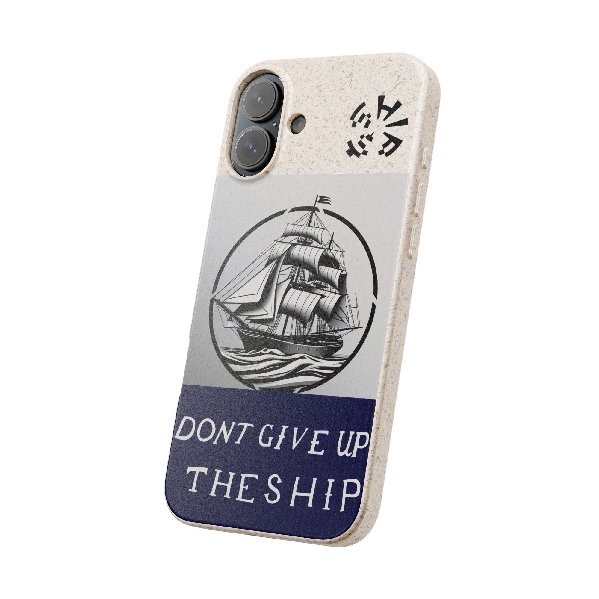 Biodegradable $SHIP Phone Case with Nautical Design - Eco-Friendly Gift for Sailors, Motivational Decor, Unique Present for Sea Lovers