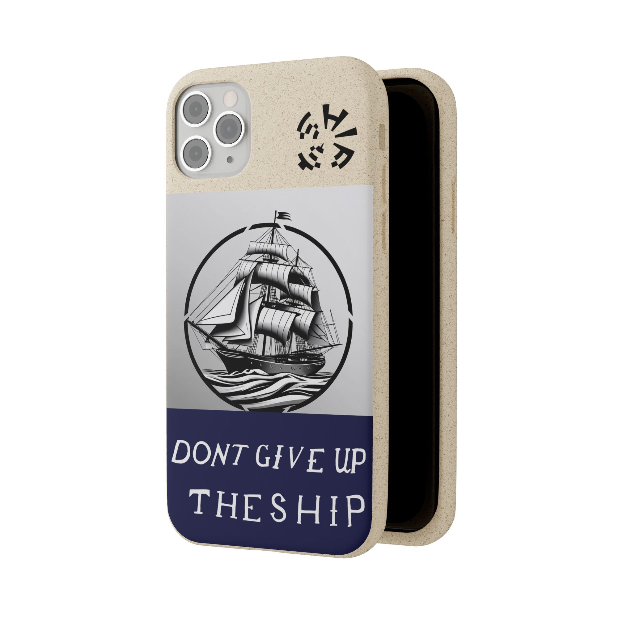 Biodegradable $SHIP Phone Case with Nautical Design - Eco-Friendly Gift for Sailors, Motivational Decor, Unique Present for Sea Lovers