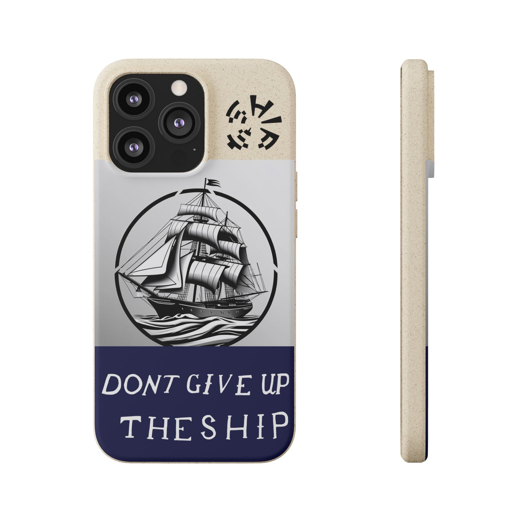 Biodegradable $SHIP Phone Case with Nautical Design - Eco-Friendly Gift for Sailors, Motivational Decor, Unique Present for Sea Lovers