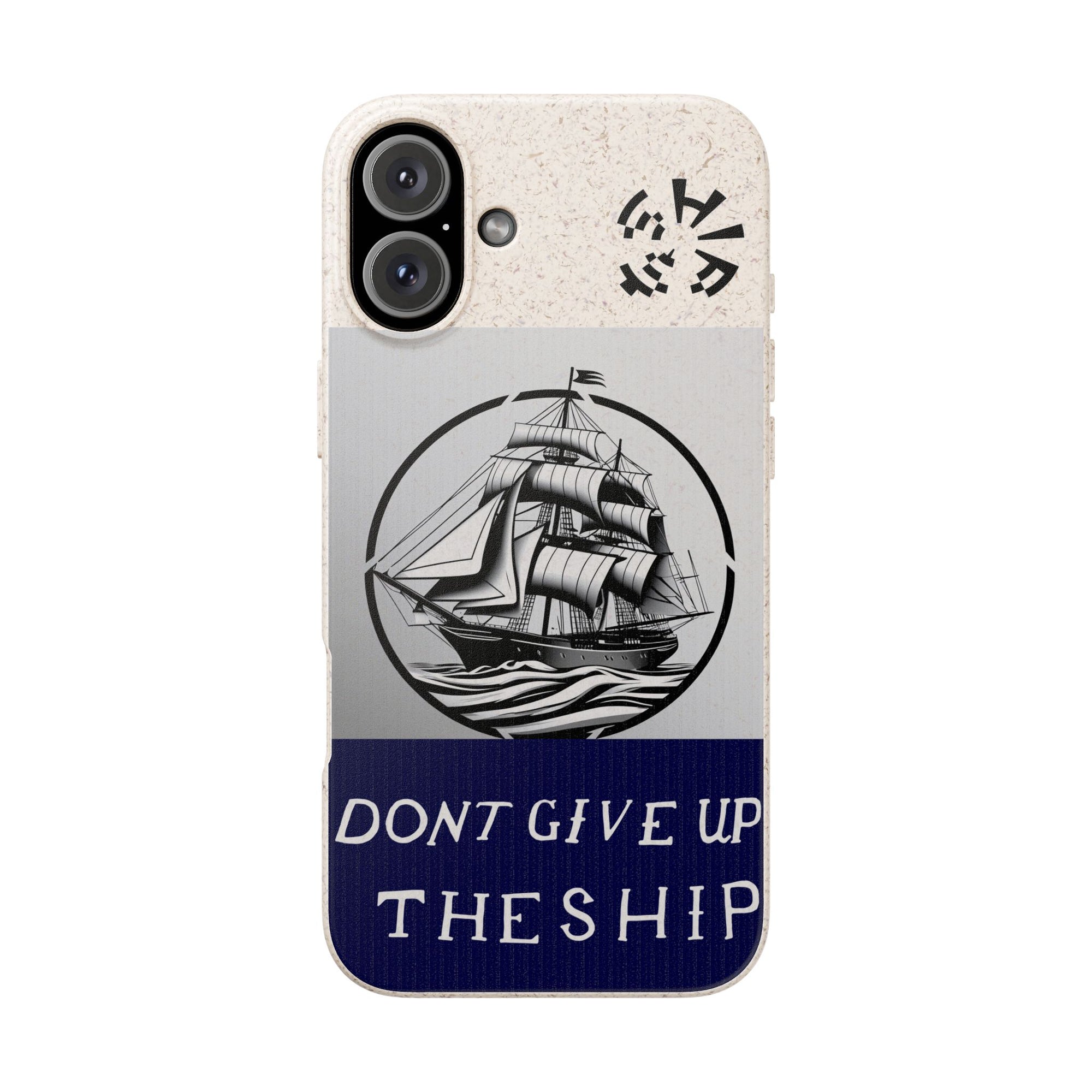 Biodegradable $SHIP Phone Case with Nautical Design - Eco-Friendly Gift for Sailors, Motivational Decor, Unique Present for Sea Lovers