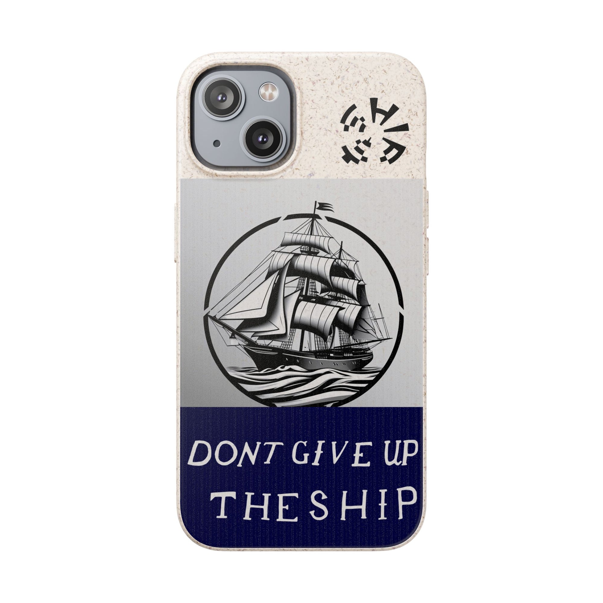 Biodegradable $SHIP Phone Case with Nautical Design - Eco-Friendly Gift for Sailors, Motivational Decor, Unique Present for Sea Lovers