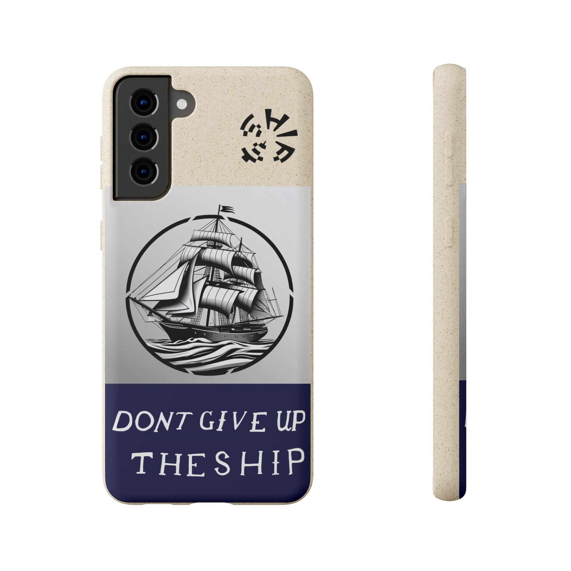 Biodegradable $SHIP Phone Case with Nautical Design - Eco-Friendly Gift for Sailors, Motivational Decor, Unique Present for Sea Lovers