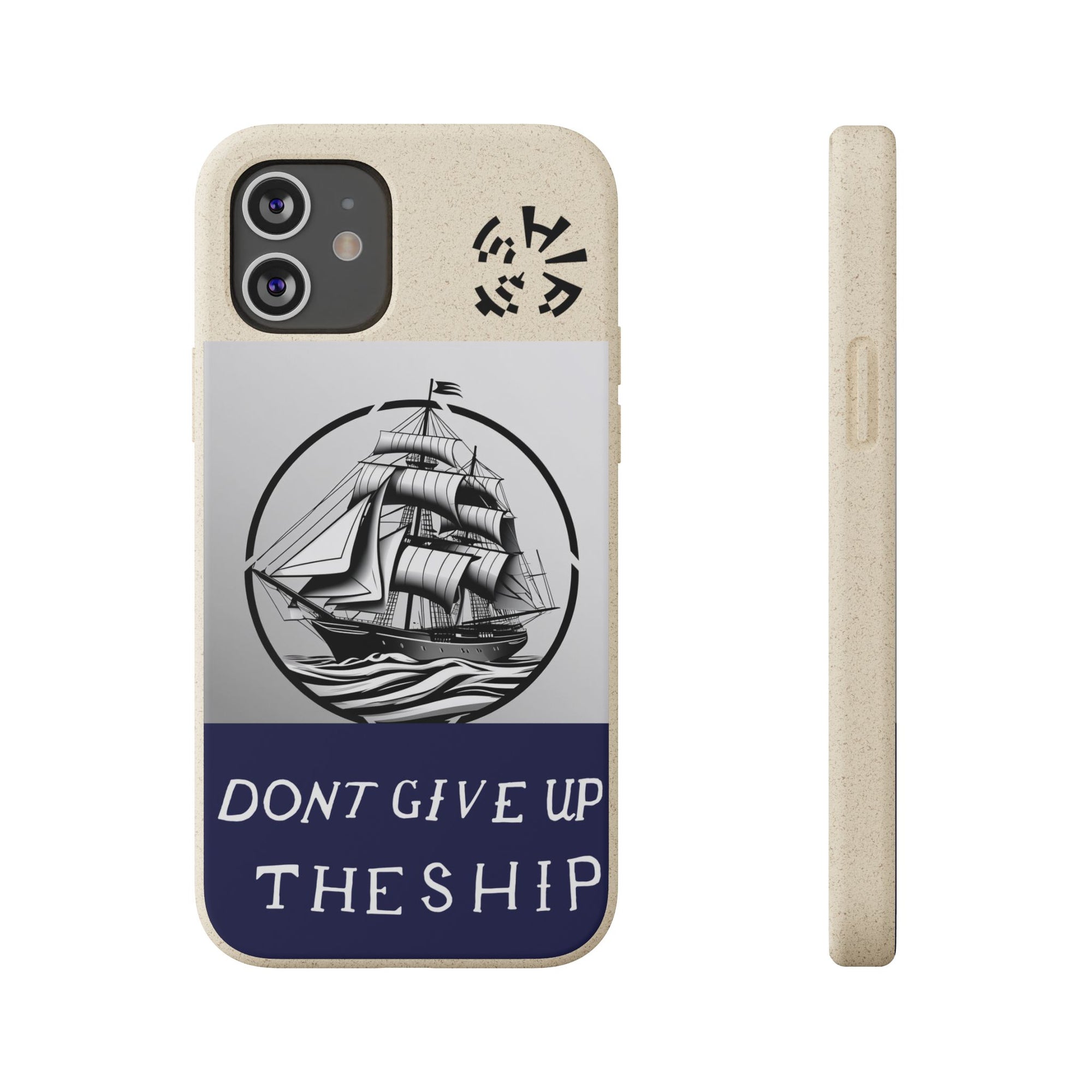 Biodegradable $SHIP Phone Case with Nautical Design - Eco-Friendly Gift for Sailors, Motivational Decor, Unique Present for Sea Lovers