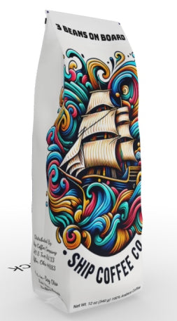 Bag of Premium Roasted Ship Coffee Co 12 oz