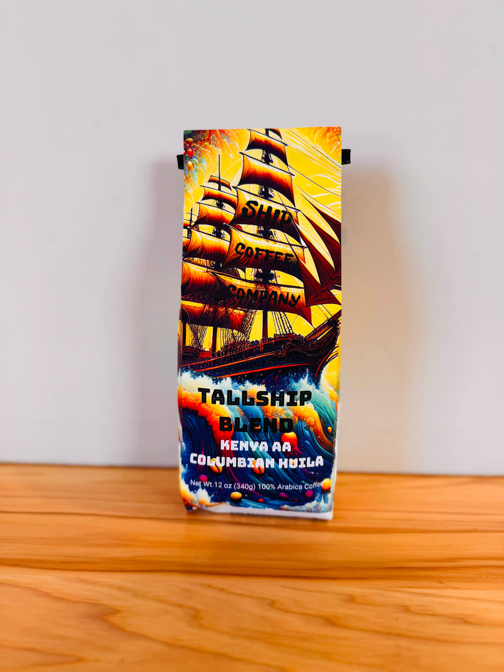 Bag of Premium Roasted Ship Coffee Co 12 oz