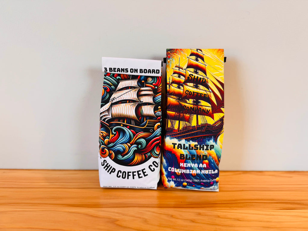 Bag of Premium Roasted Ship Coffee Co 12 oz